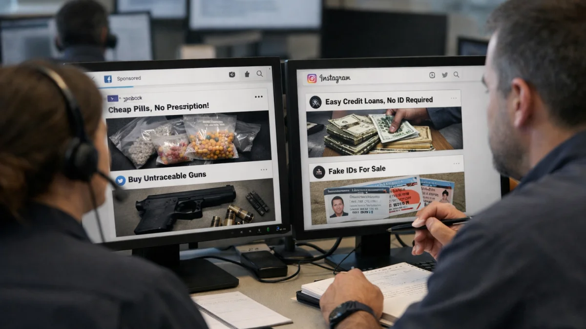 Social media platforms face fresh scrutiny over illegal content ads
