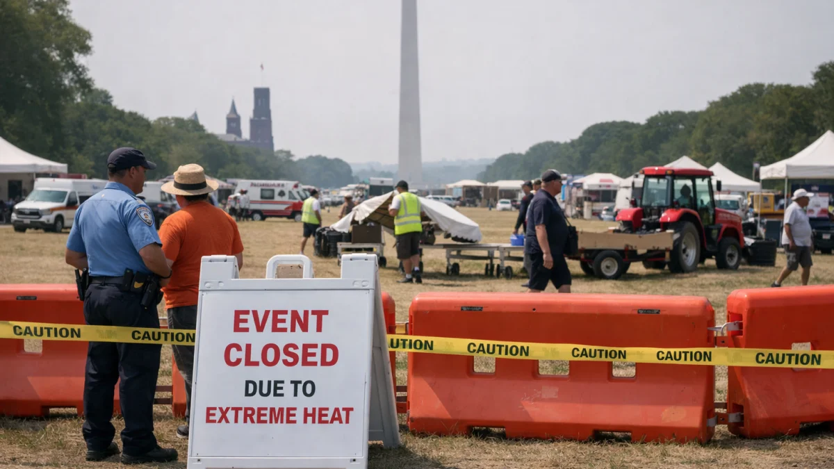 Extreme heat forces closure of National Mall state fair event