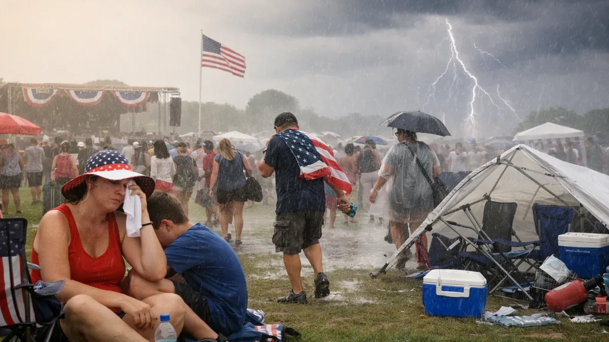 Severe Heat Wave and Storms Disrupt July Fourth Celebrations Across US