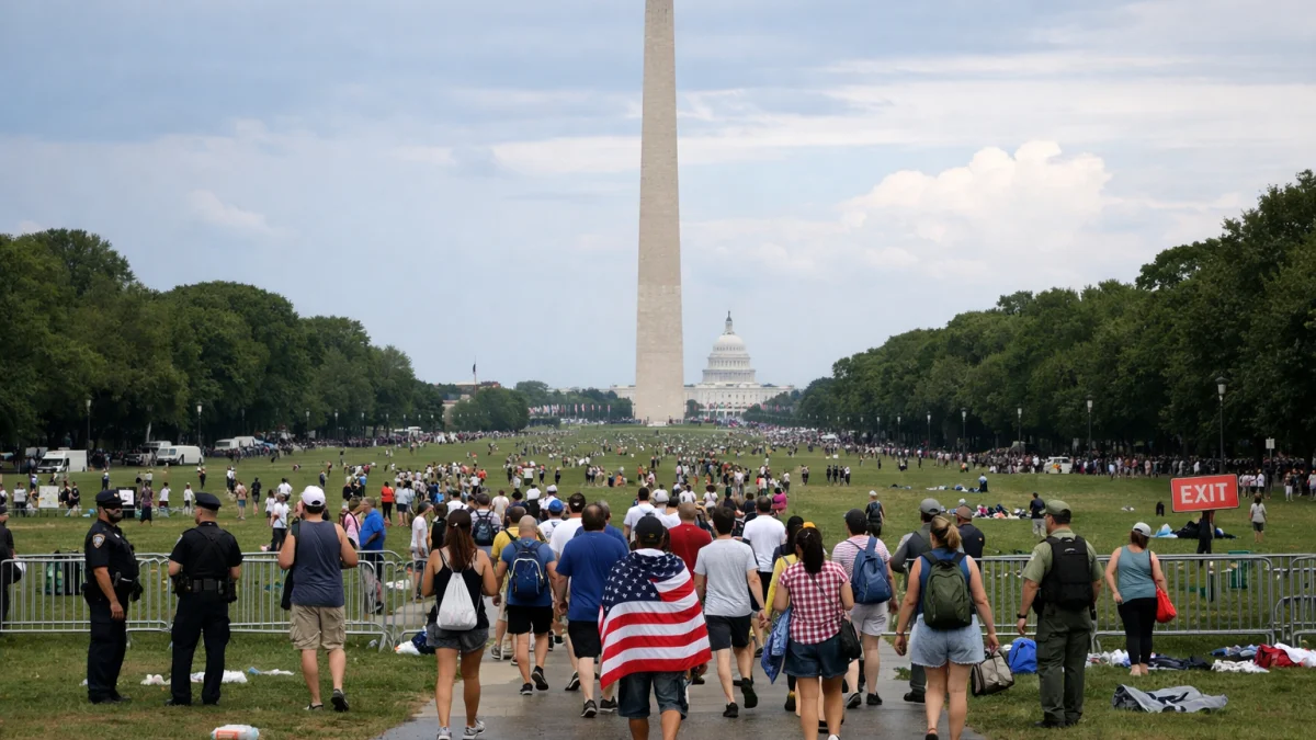 National Mall Reopens After Weather Evacuation During Celebrations