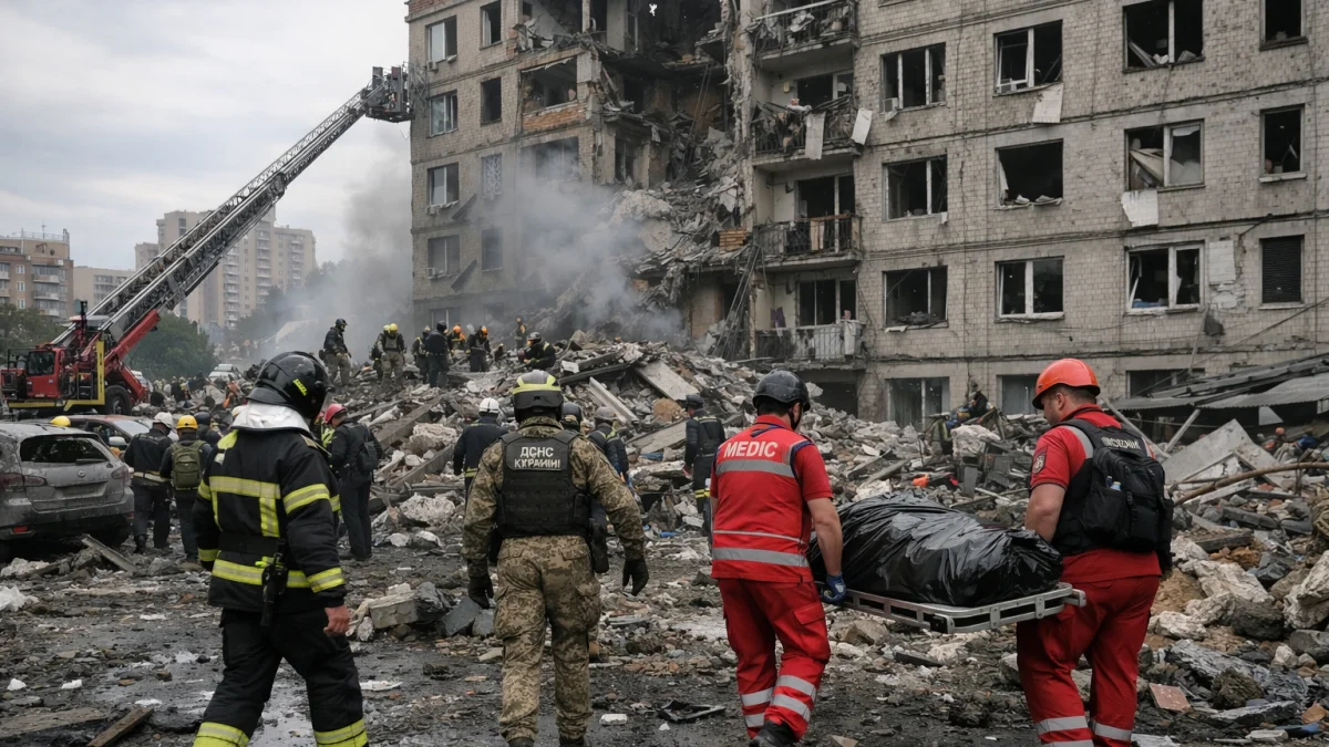 Russian Missile Drone Attack Kills at Least 12 in Kyiv Before NATO Summit