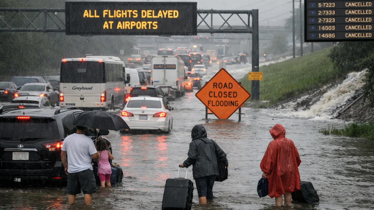 Severe Thunderstorms and Flash Flooding Disrupt Post-July Fourth Travel Across East Coast
