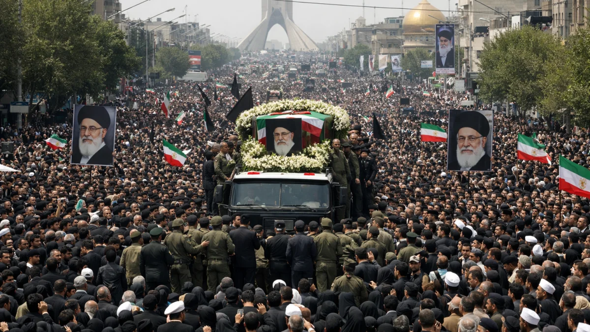 Massive Funeral Procession for Iran's Supreme Leader Khamenei Begins in Tehran