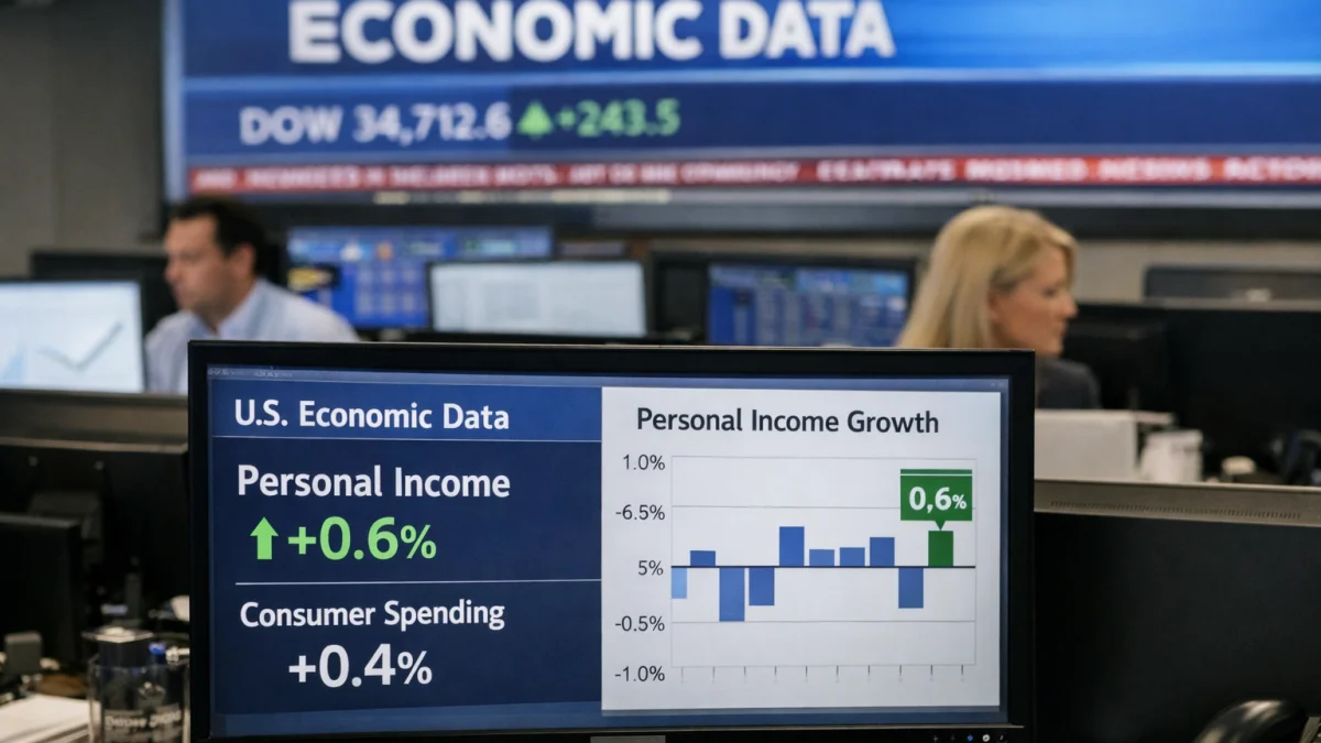 US Personal Income Rises in Latest Monthly Economic Data Release