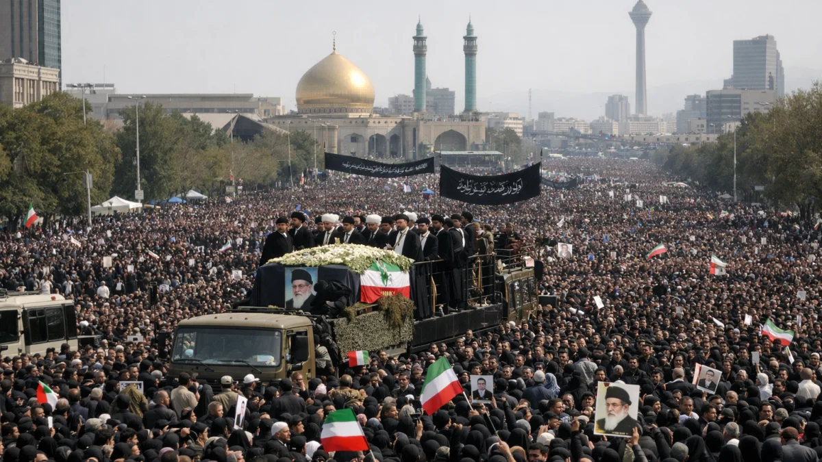 Mourners Throng Tehran Streets for Iran's Supreme Leader Funeral