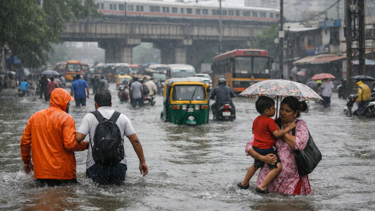 Monsoon Rains Bring Relief but Also Disruptions in Delhi and Mumbai