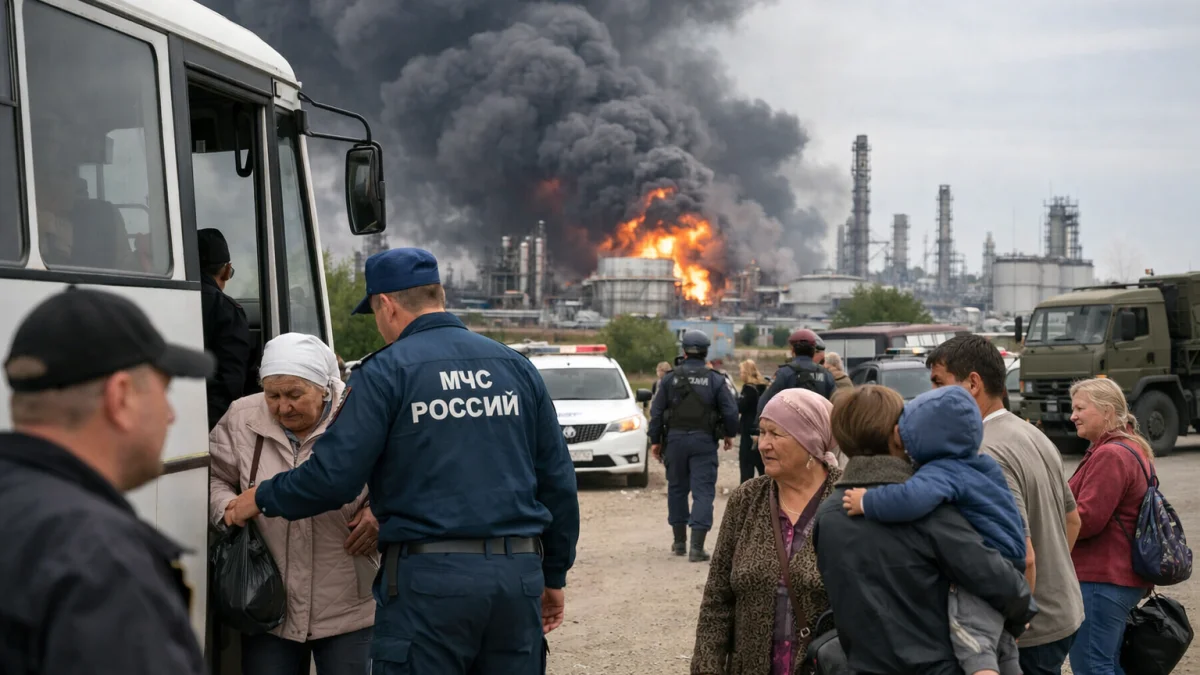 Russia Evacuates Taganrog After Drone Attacks on Oil Refinery