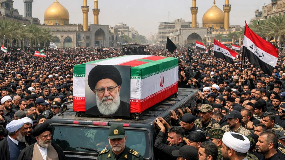 Khamenei Funeral Processions Held in Iran and Iraq