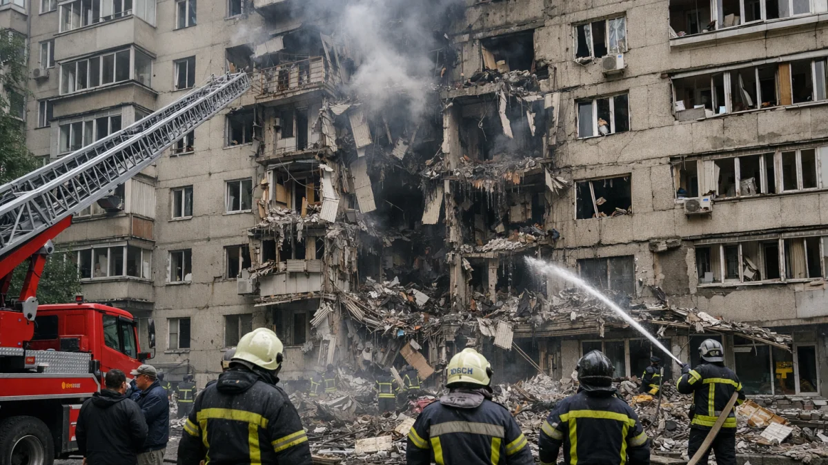 Russia Launches Overnight Drone and Missile Strikes on Kyiv