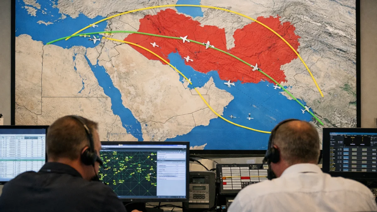 Airlines Adjust Routes Due to Middle East Airspace Closures