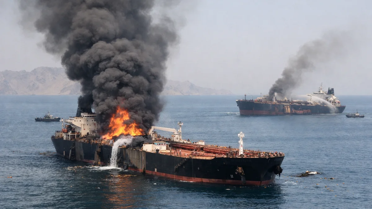 UAE Reports Iranian Missiles Hit Tankers in Strait of Hormuz