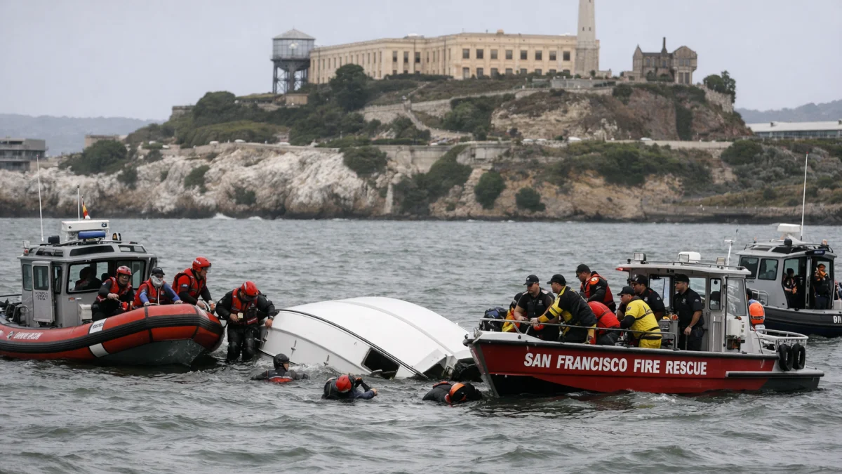 US Boat Capsizes Near Alcatraz Killing at Least One Person