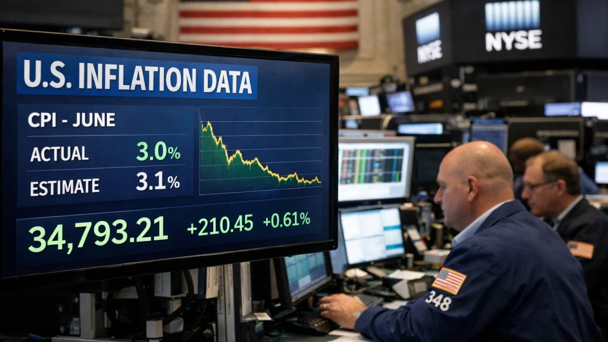 June US Inflation Data Comes in Lower Than Estimates