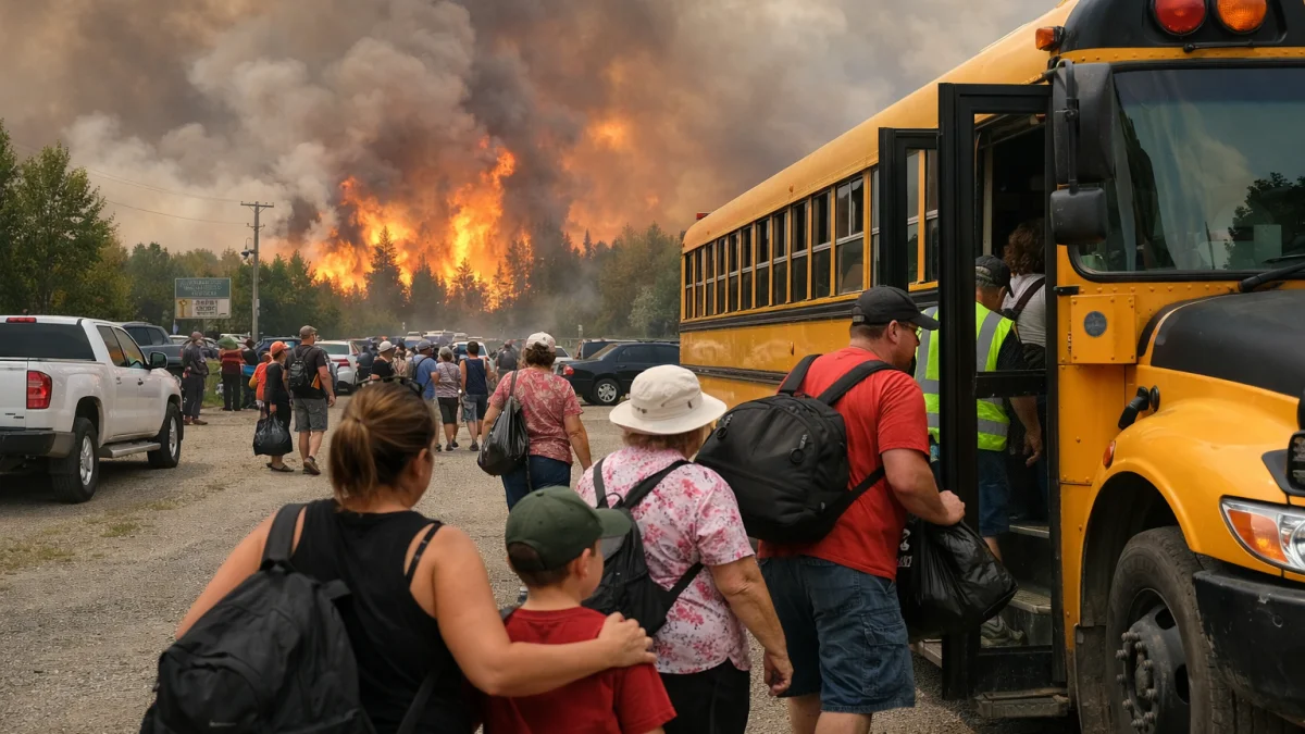 Ontario Communities Evacuated as Wildfires Rage Through Extreme Heat Wave