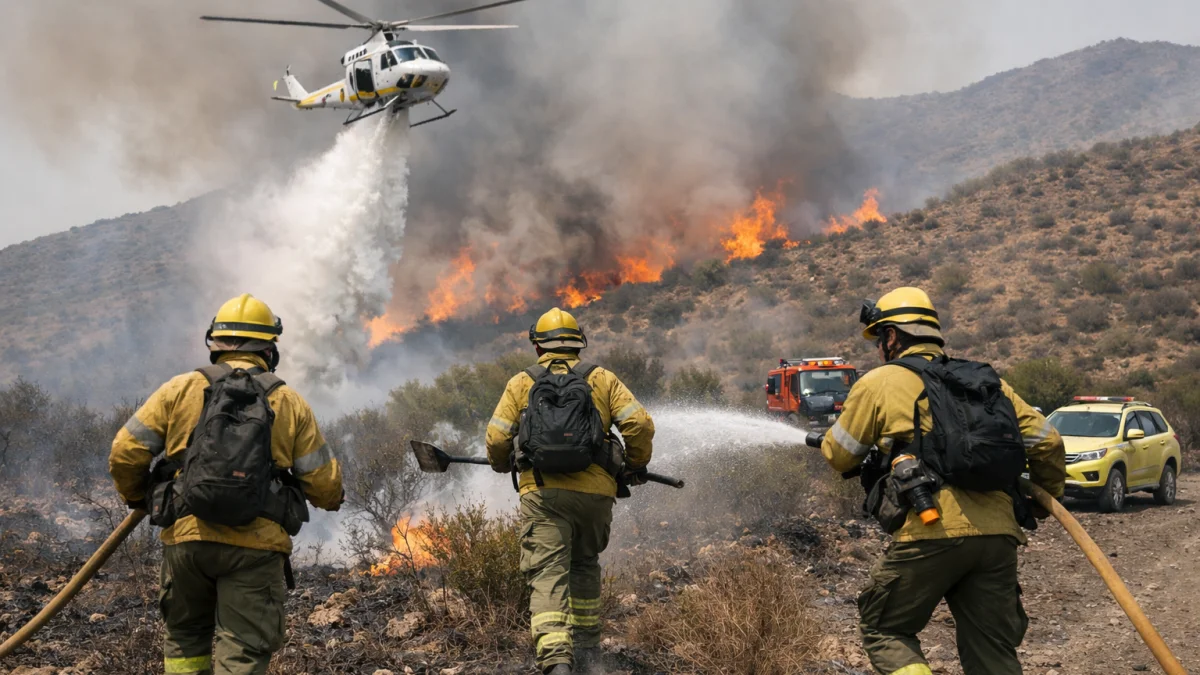 Wildfire Fighters Shift to Offensive in Almeria Blaze in Spain