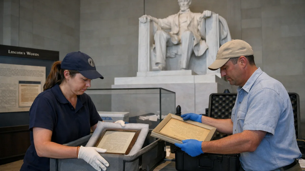 Rare Documents Removed from Lincoln Memorial Due to Extreme Heat