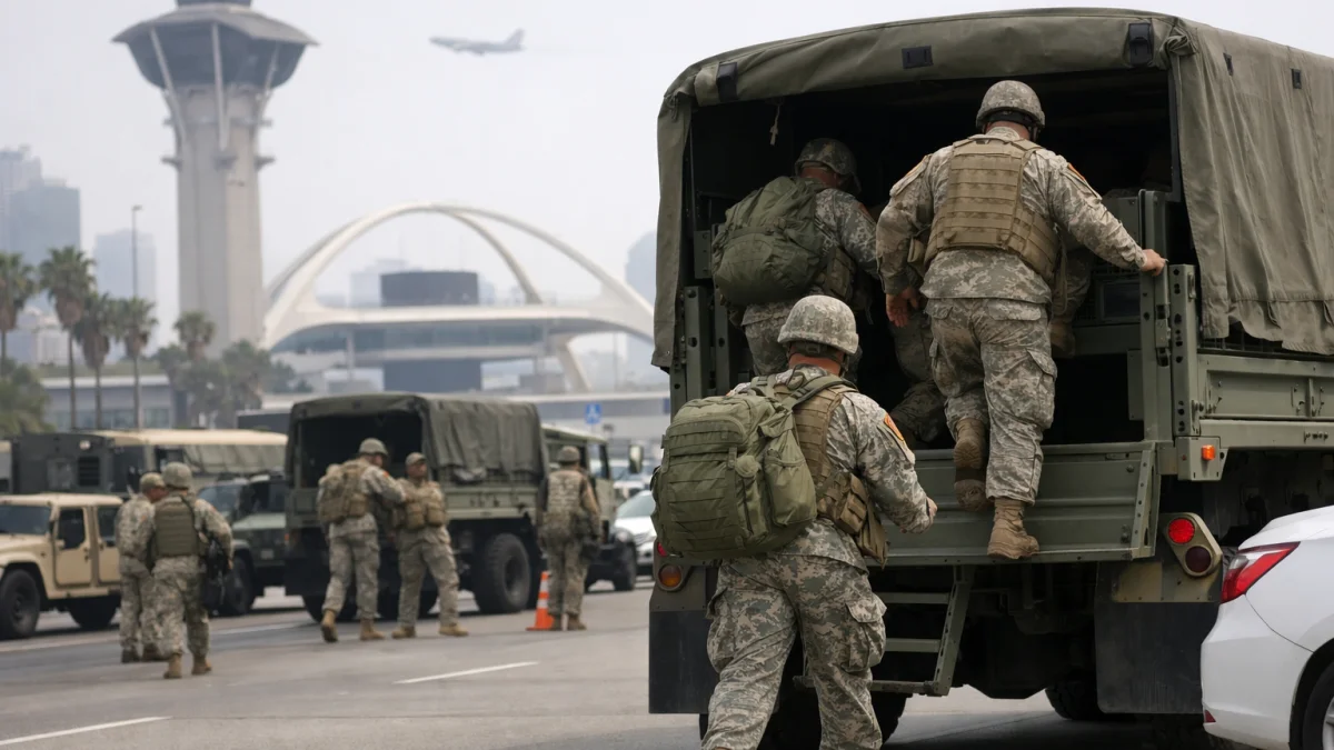 National Guard Troops Withdraw from Los Angeles Operations