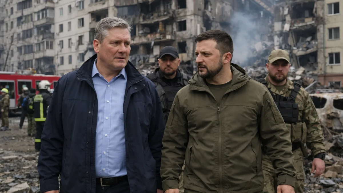 Russia Launches Strikes on Ukraine as Starmer Visits Kyiv