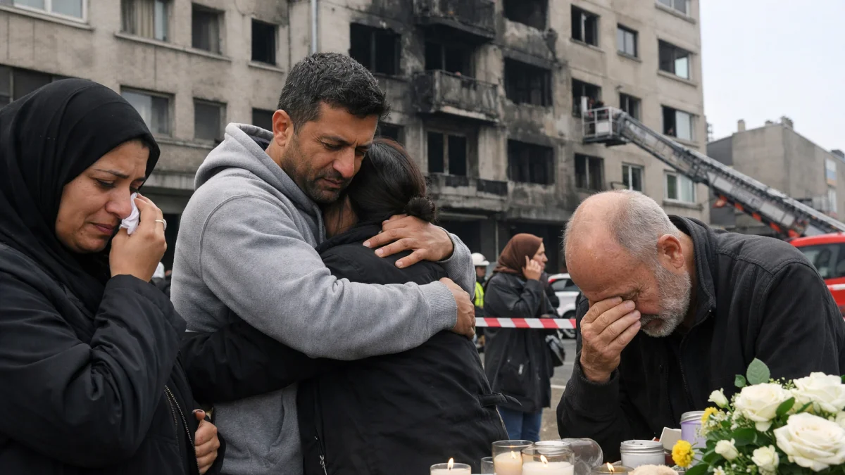 Families Mourn Victims of Deadly Apartment Fire in Belgium