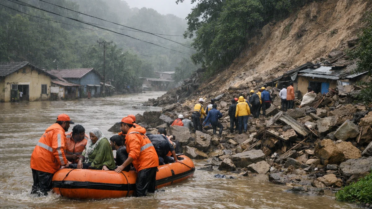Heavy Monsoon Rains Cause Flooding and Landslides Across India