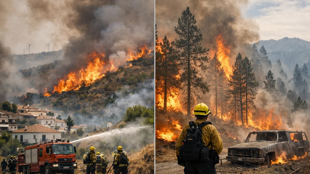 Wildfires Rage Across Parts of Europe and Western United States