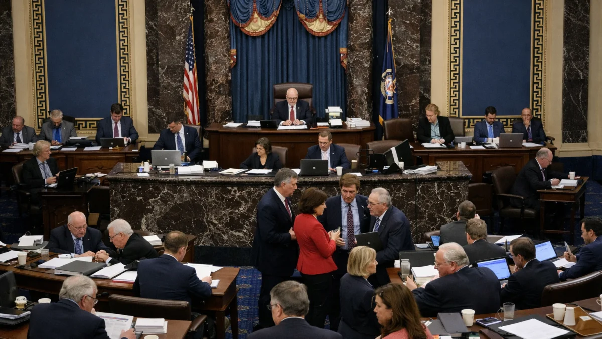 Senate Works Overnight on Major Spending Measures