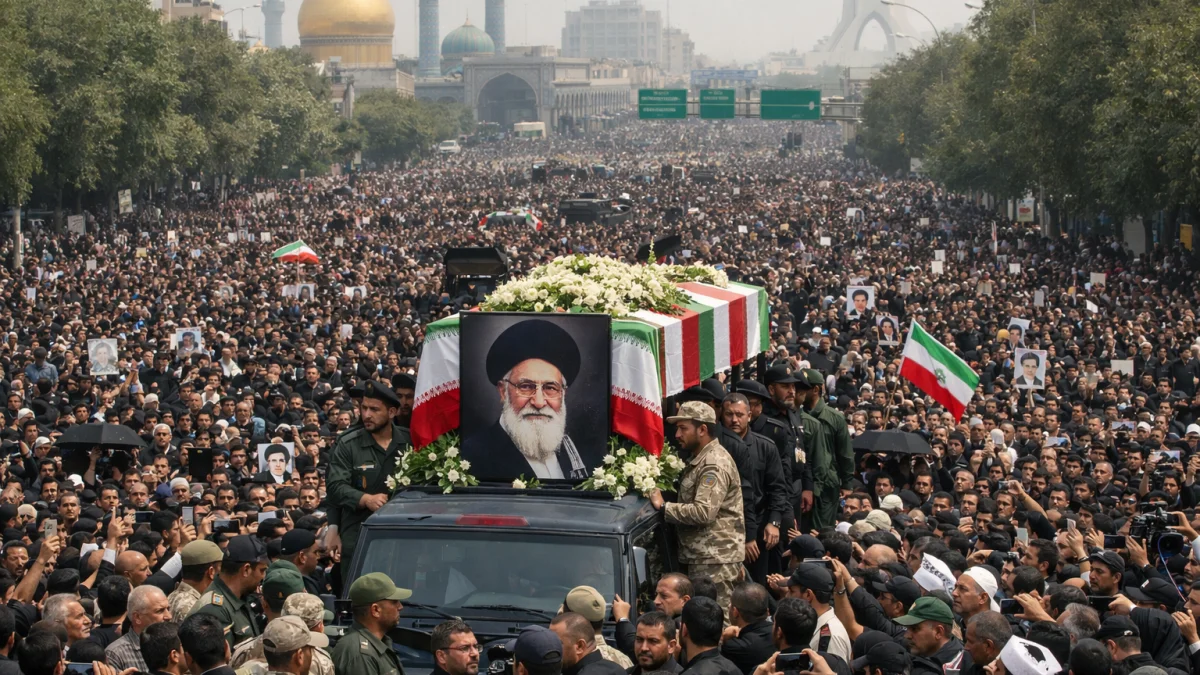Funeral Processions for Iranian Supreme Leader Draw Massive Crowds