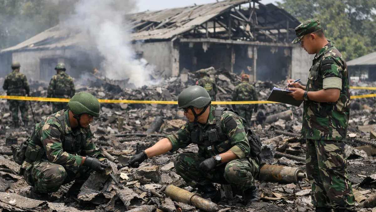 Indonesian Army Investigates East Java Ammunition Depot Explosion