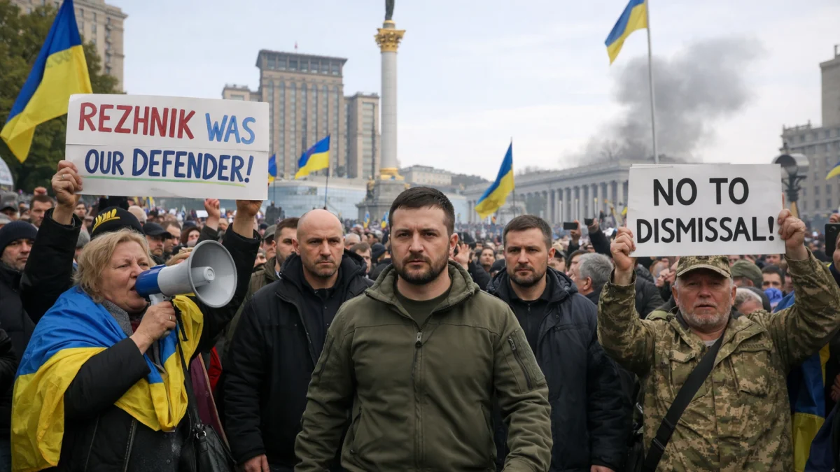 Zelenskyy Ousts Defense Minister Sparking Protests in Ukraine