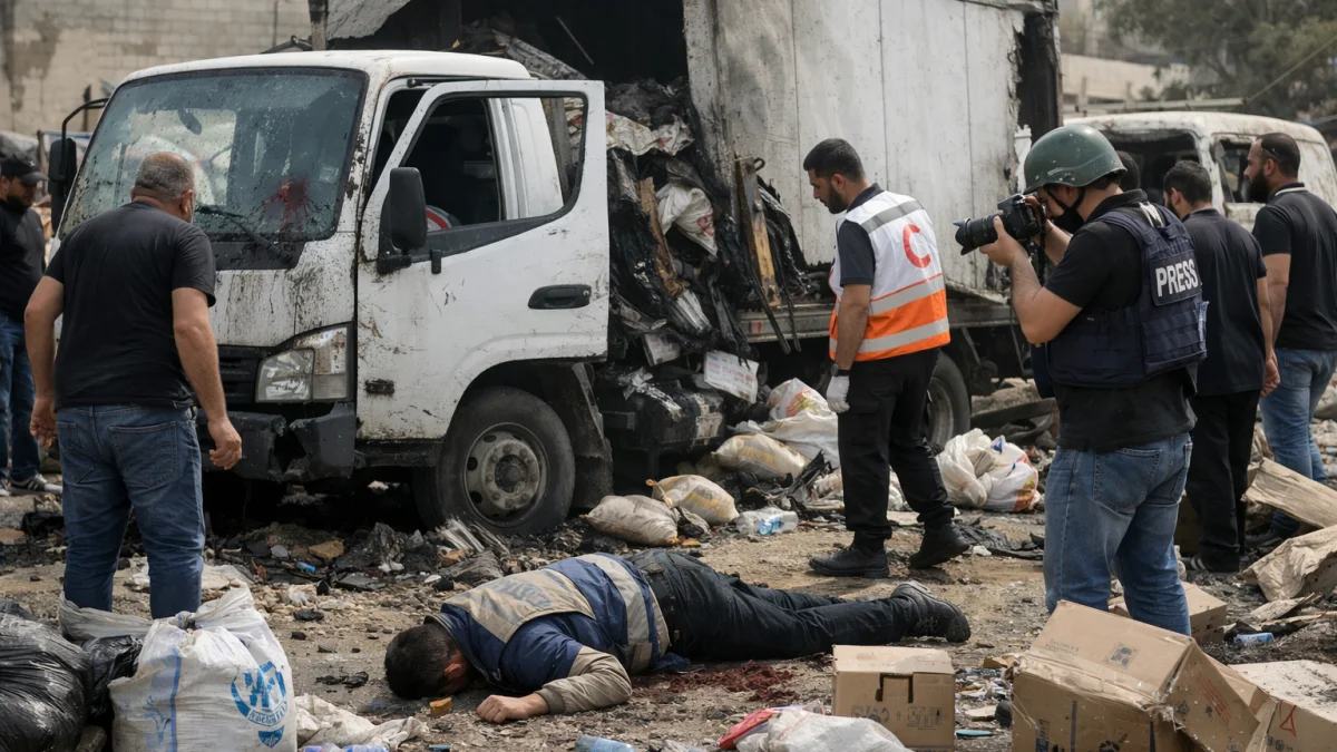 Israeli Strikes on Gaza Kill Aid Delivery Driver