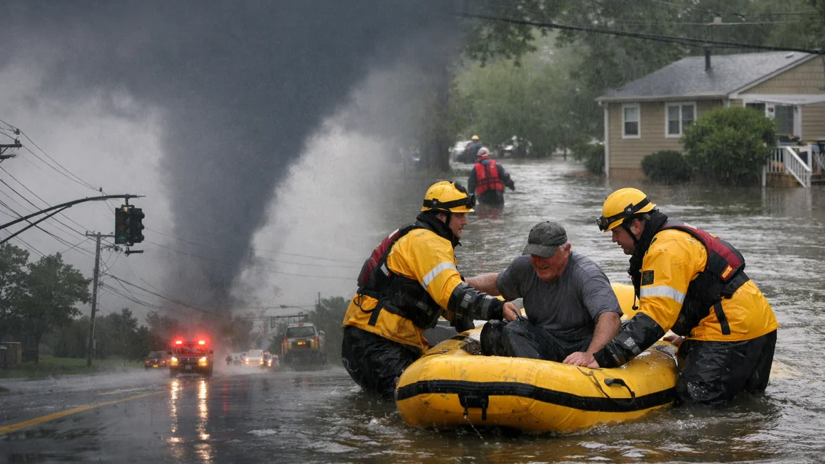 Severe Weather Threats Including Tornadoes and Floods Hit US Northeast
