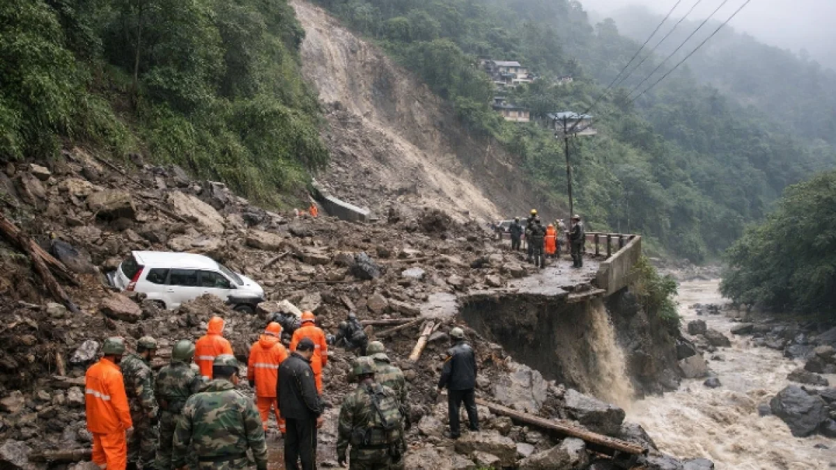 Heavy Monsoon Rains Cause Landslides and Disruptions in Sikkim