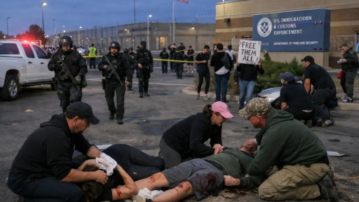 Colorado Prison Guard Charged After Shooting Protesters Outside ICE Facility