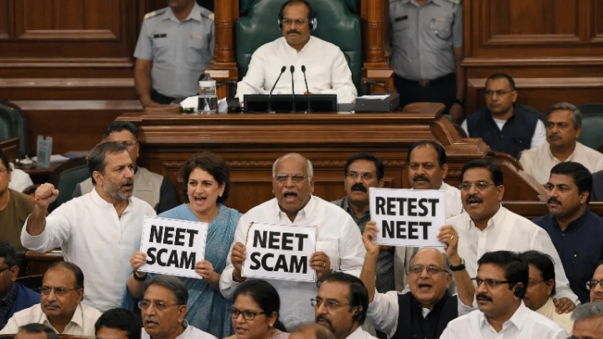 Indian Parliament Monsoon Session Sees Opposition Push on NEET Controversy