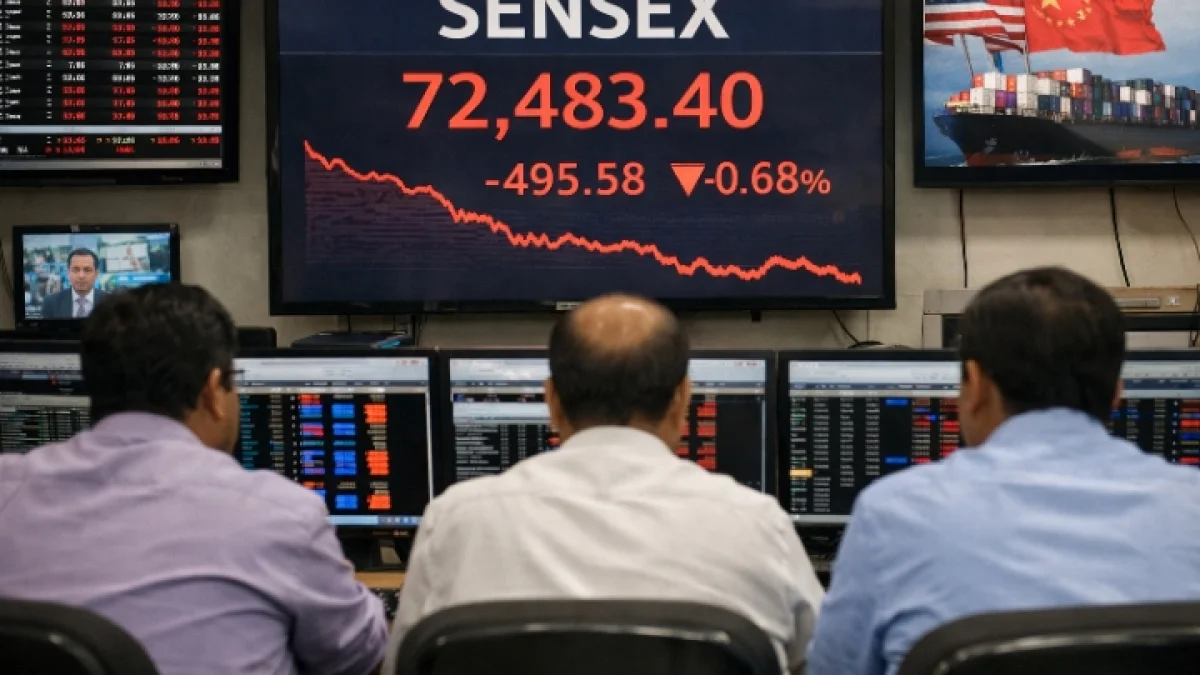 Sensex Opens Lower Amid Concerns Over US Tariffs and Geopolitics