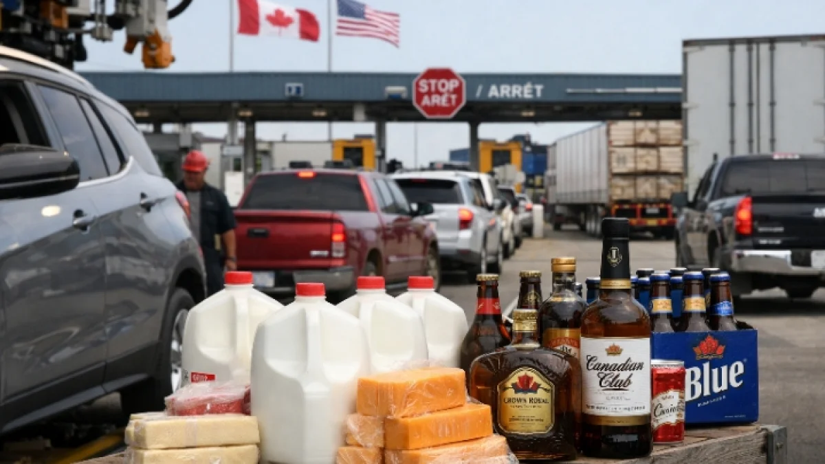 Trump Tariffs Target Canadian Autos Alcohol and Dairy Industries