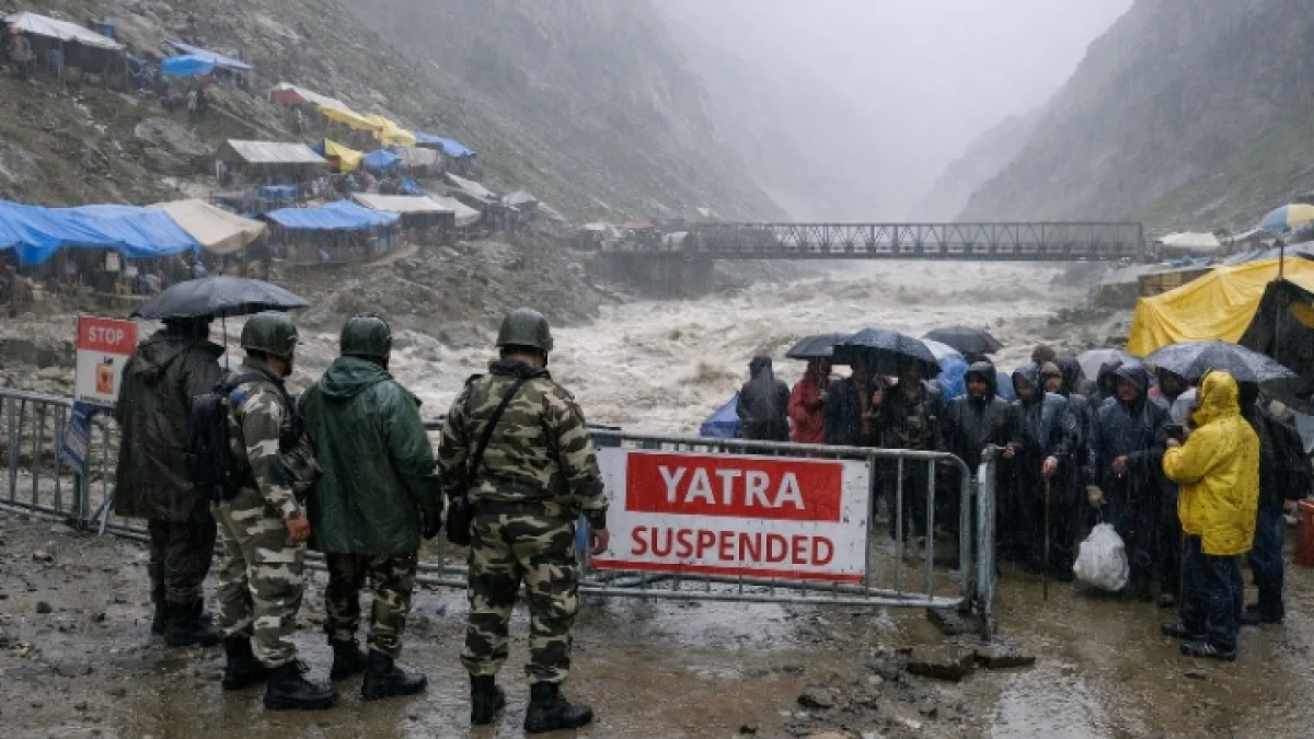 Amarnath Yatra Suspended in Jammu and Kashmir Due to Heavy Rain