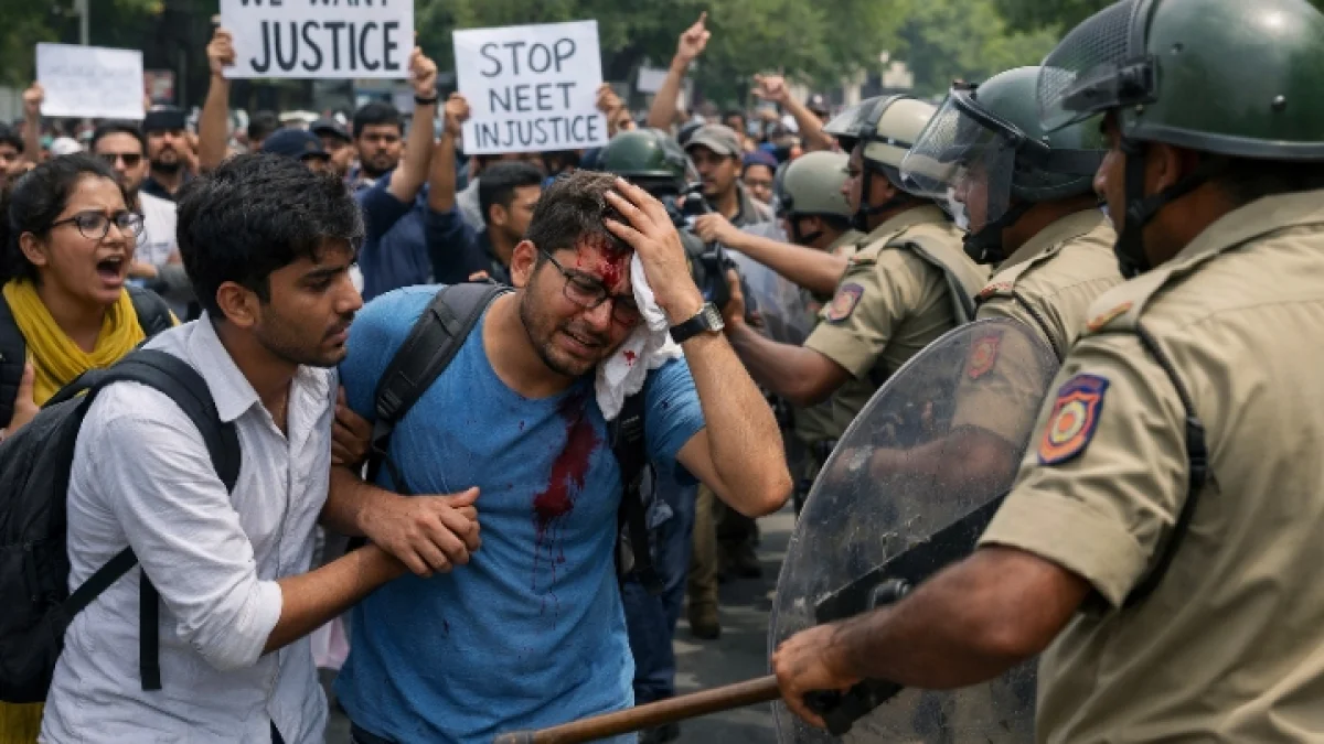 Government Refutes Claims of Pellet Guns Used Against NEET Protesters