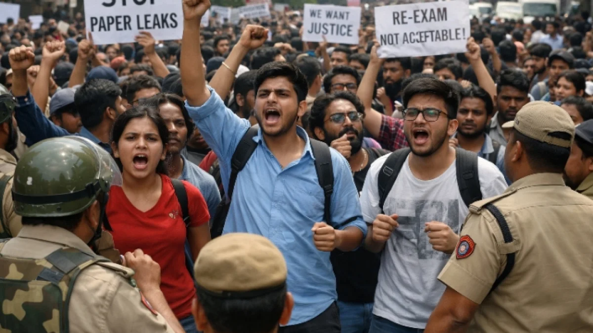 Protests Erupt in India Over Examination Paper Leaks