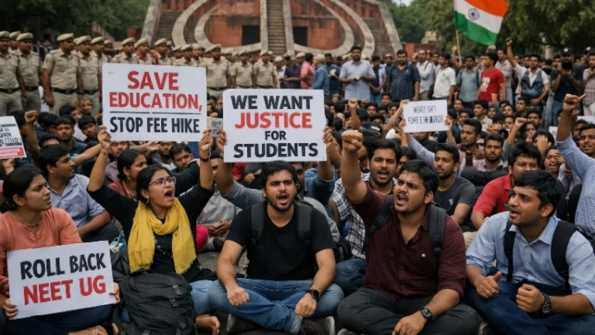 Protests Continue at Jantar Mantar Over Student Issues