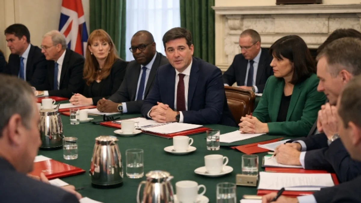 New UK Prime Minister Andy Burnham Holds First Cabinet Meeting