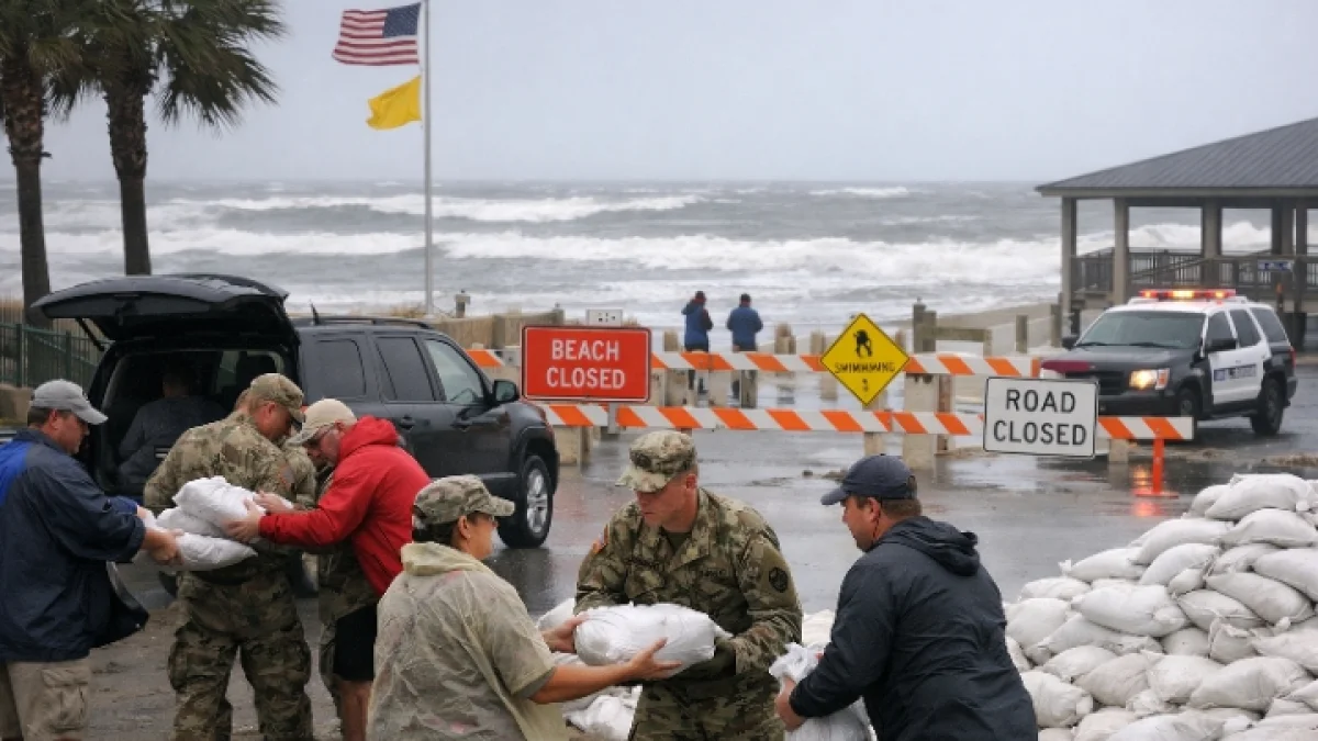 Tropical Storm Bertha Prompts Beach Closures Sandbag Distribution on Gulf Coast