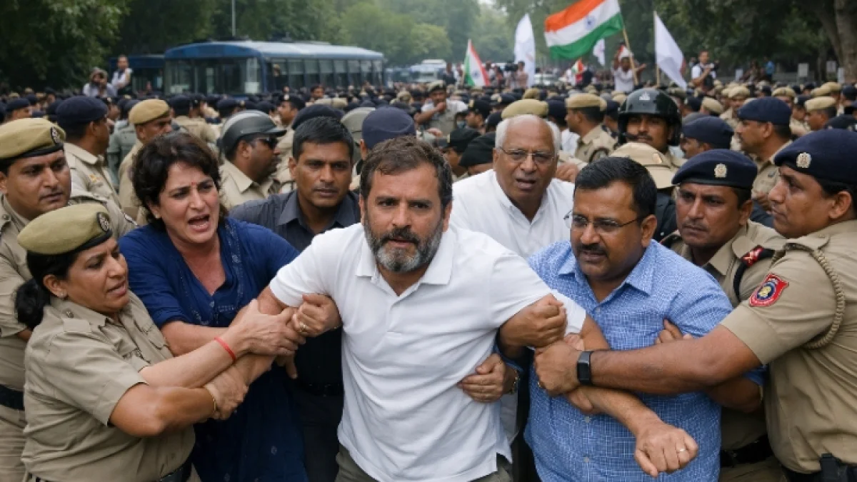Opposition Protests Escalate as Indian Leaders Detained Near PM Residence