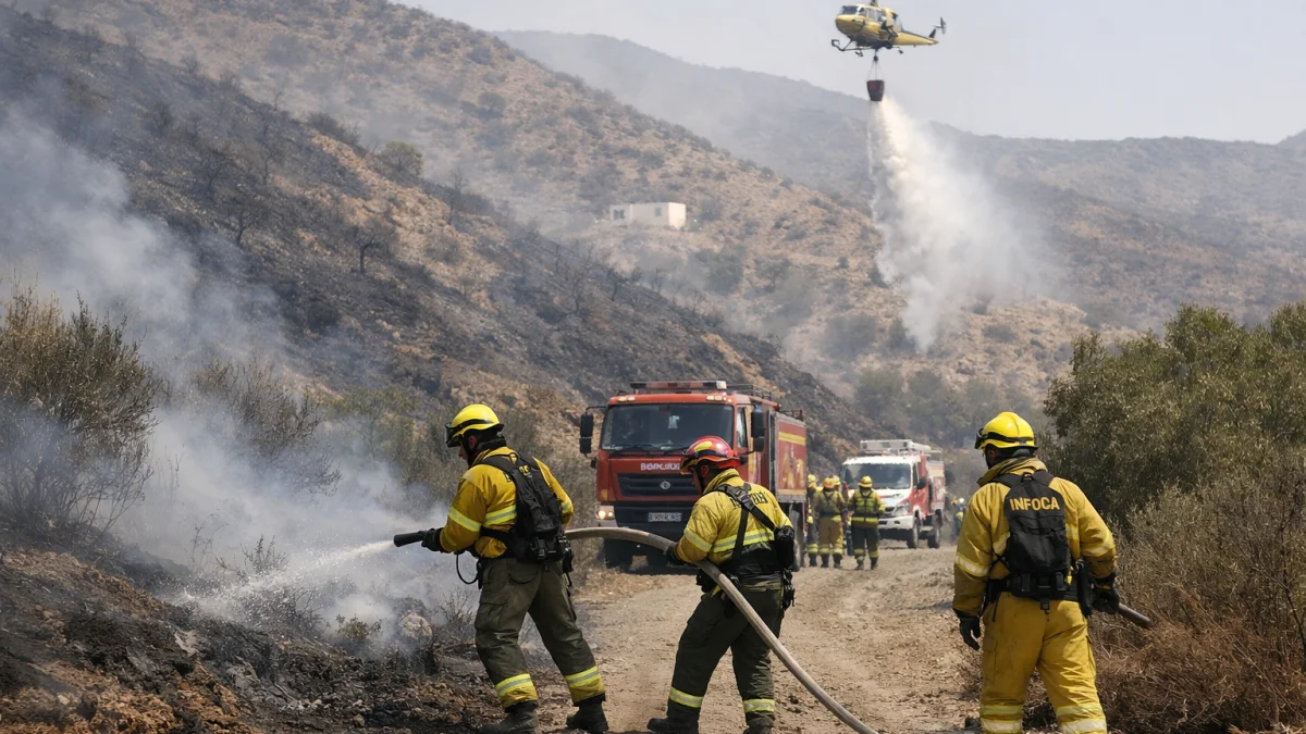 Firefighters Gain Ground on Spain Almeria Wildfire