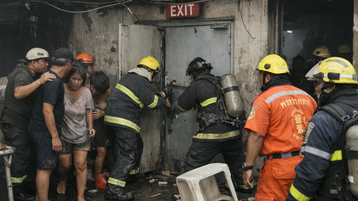 Bangkok Fire Victims Fled Toward Blocked Exits Officials Say