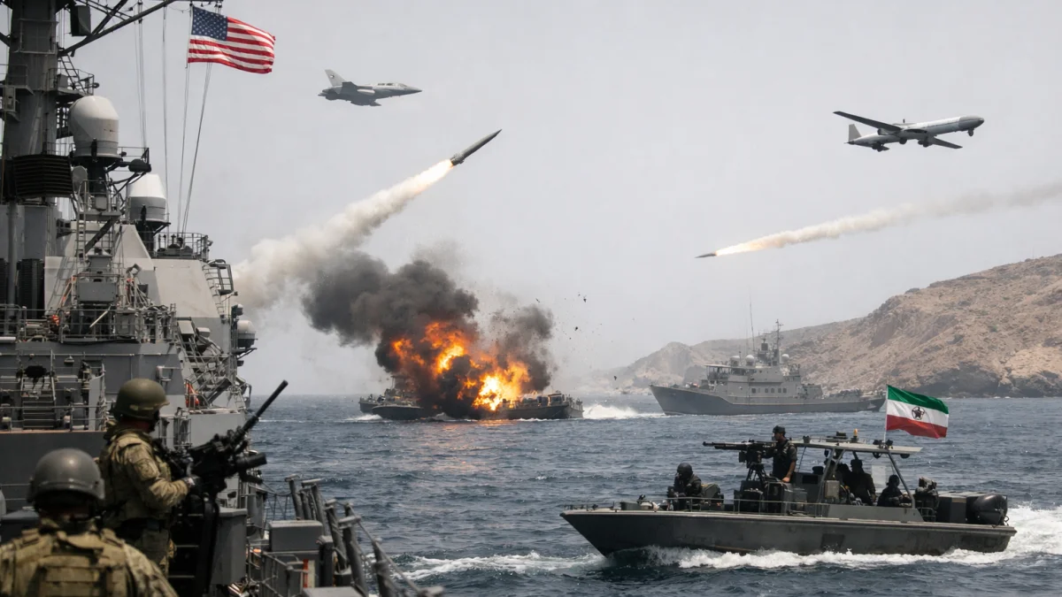 US and Iran Exchange Fresh Strikes Over Strait of Hormuz Control
