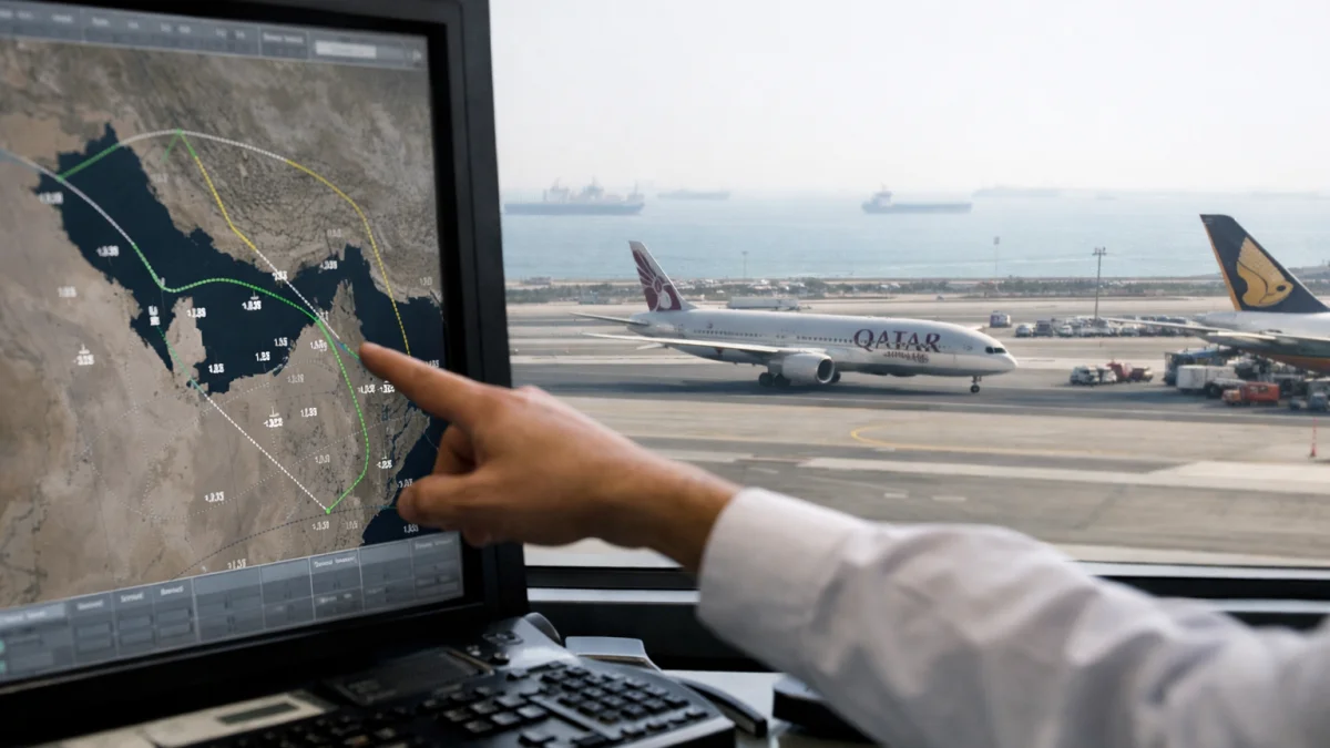 Airlines Reroute Flights Avoiding Conflict Zones in Gulf