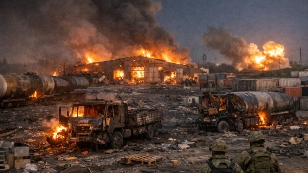 Ukrainian Forces Strike Russian Logistics Hubs in Overnight Operation