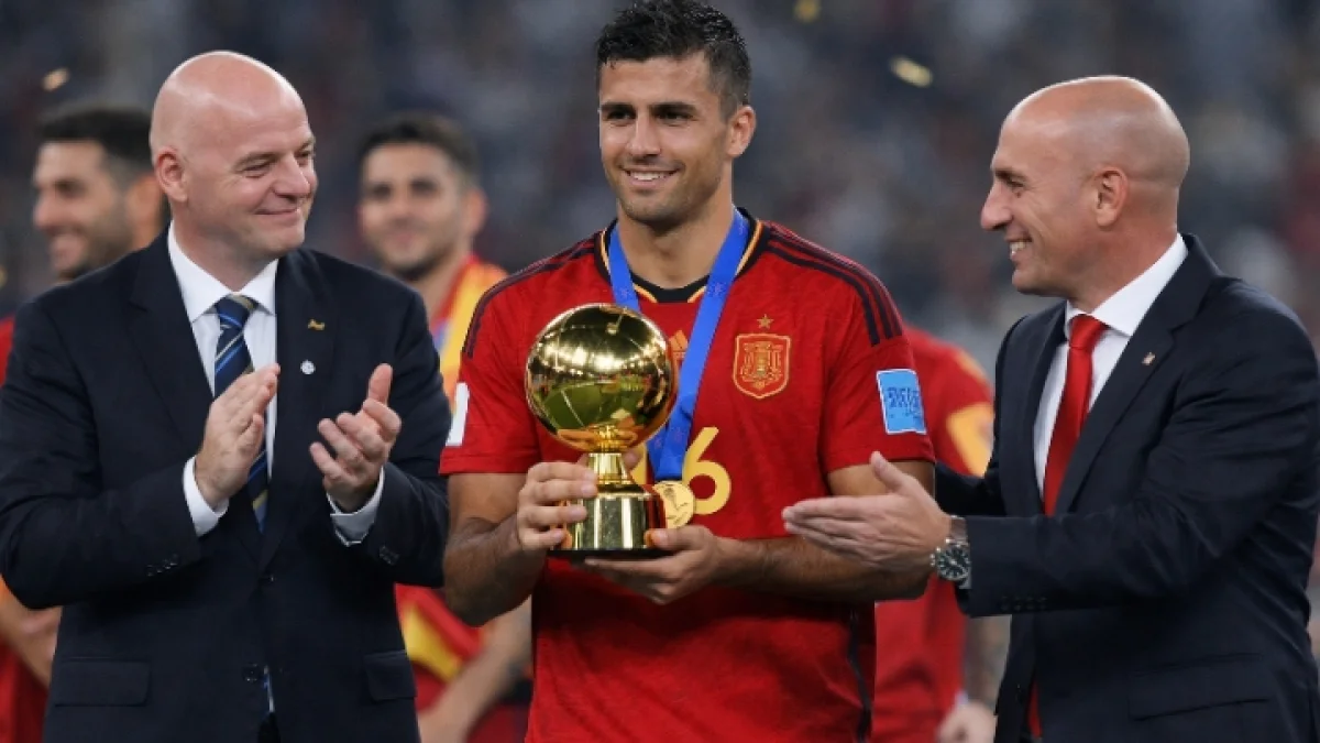 Rodri Named Golden Ball Winner After Spain's World Cup Victory