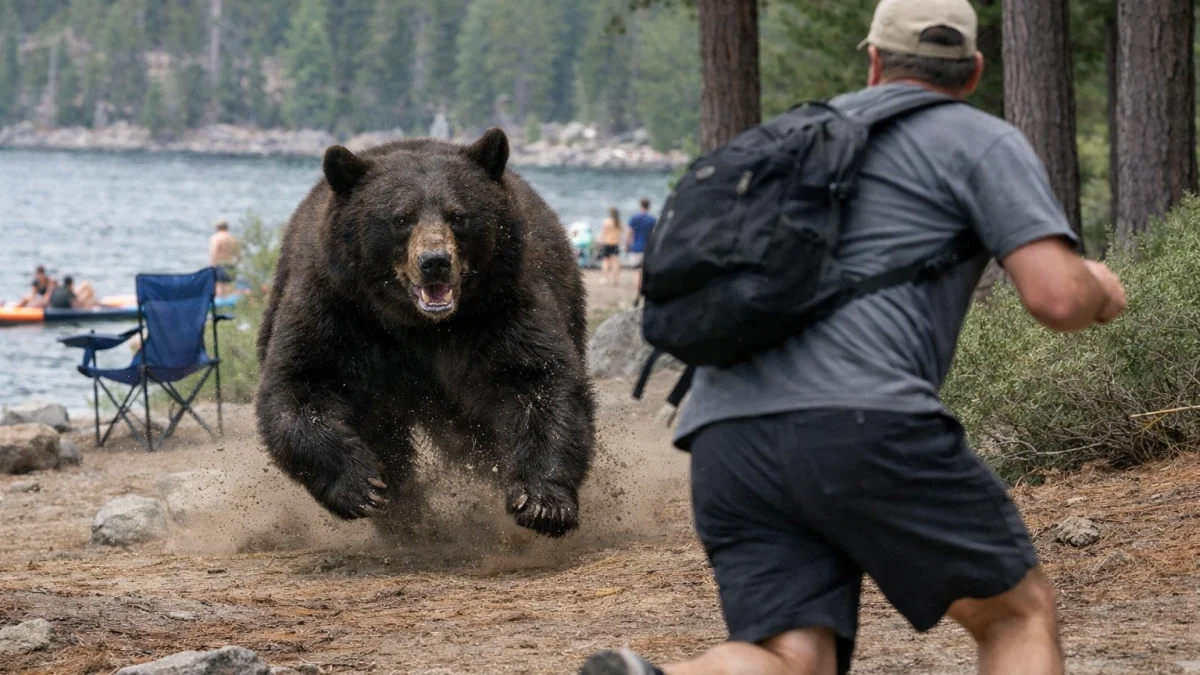 Bear Charges Vacationer in California Lake Tahoe Area